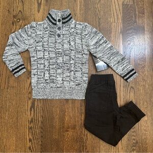Sweater & Black Pants Set